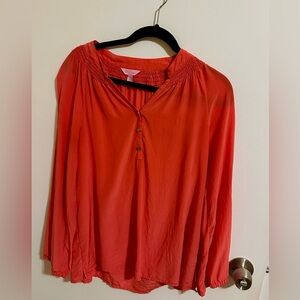 Chic small pink Lilly Pulitzer blouse—bright, stylish, and versatile!